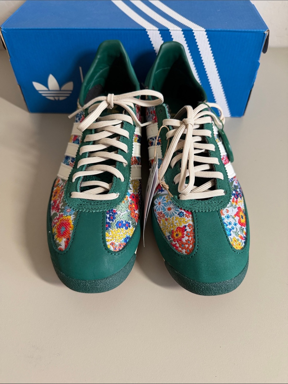 Adidas Originals X Liberty London SL72 Wmns 9 Floral Green Sneakers JH7226 - Picture 2 of 11